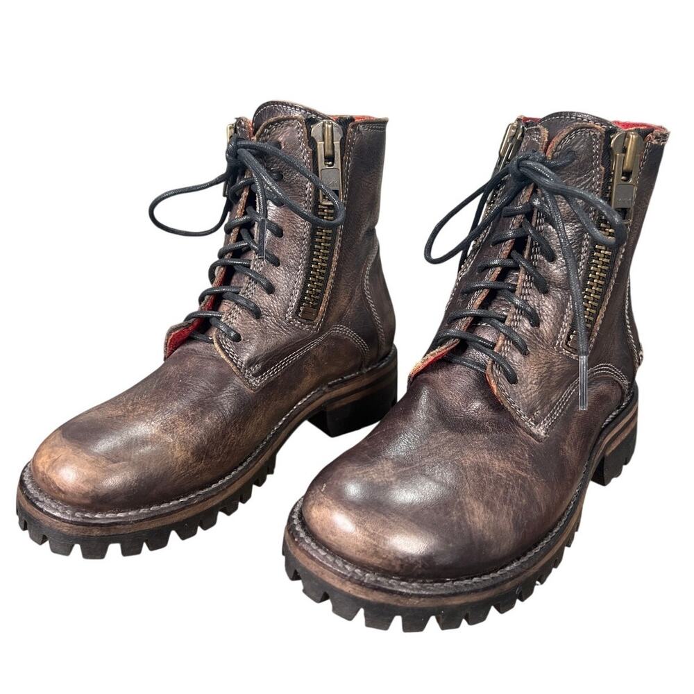 Bed Stu Women’s Tactic Trek Brown Distressed Combat Boot Size US 6.5 - Picture 6 of 10